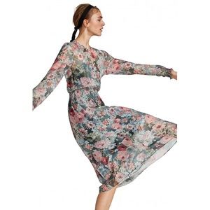 Zara Green Floral Dress